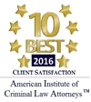 American Institute of Criminal Law Attorneys Client Satisfaction 10 Best