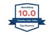 AVVO Rating 10.0 Timothy J. Tobin Top Attorney